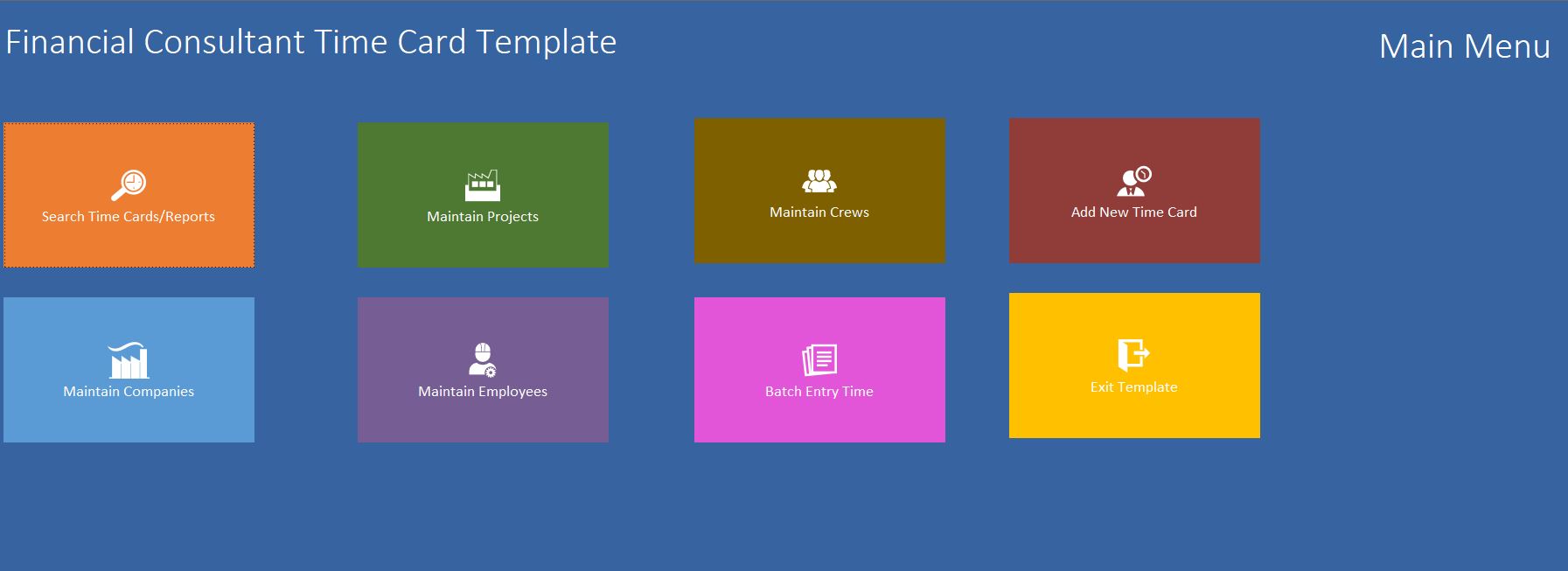 Financial Consultant Time Hour/Clock Tracking Template | Tracking Database